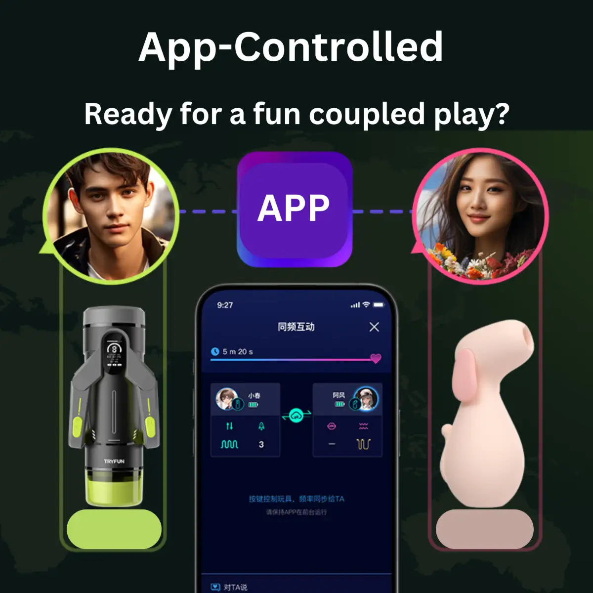 Device connection setup for TryFun Black Hole Plus